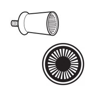 Prophy Cups Non-Latex Ribbed Screw Soft Aqua