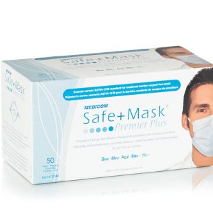 MEDICOM Premier Plus Masks 98% BFE Level 2 Blue 50/box