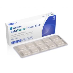 MEDICOM SafeGauze Hemostat Topical Hemostatic Dressing 20/box