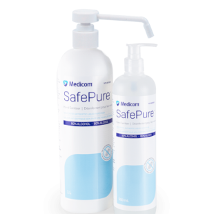 MEDICOM SafePure Liquid Hand Sanitizer 80% Alcohol with Pump 1L