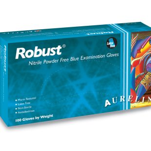 AURELIA Robust Nitrile Powder Free Blue Gloves