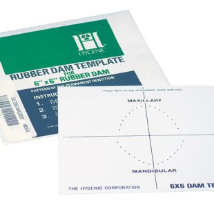 COLTENE Hygenic Dental Dam Stamp Template 6 x 6 in