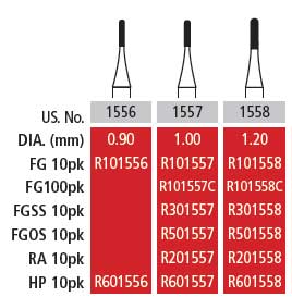 COLTENE Alpen Carbide Round End Cross Cut Fissure Operative Bur