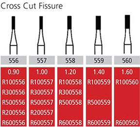 COLTENE Alpen Carbide Cross Cut Fissure Operative & Surgical Length Bur