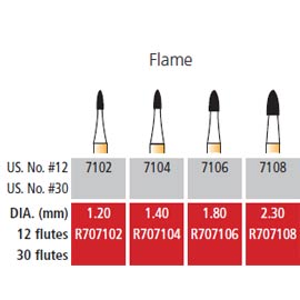 COLTENE Alpen Carbide Composite Trimming Flame Bur