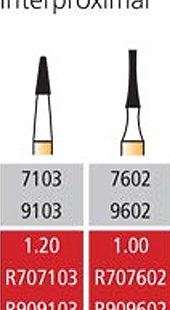 COLTENE Alpen Carbide Composite Trimming Interproximal Bur #7103 12 Flutes FG 5/pk
