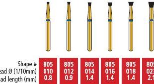 COLTENE Alpen Swiss Diamond Inverted Cone Bur #805