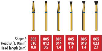 COLTENE Alpen Swiss Diamond Inverted Cone Bur #805