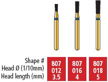 COLTENE Alpen Swiss Diamond Inverted Cone Long Bur #807