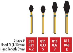 COLTENE Alpen Swiss Diamond Occlusal Barrel Bur #811