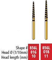 COLTENE Alpen Swiss Diamond Long Round End Taper Turbo Cut Bur #856L
