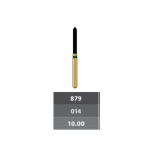 COLTENE Alpen Swiss Diamond Beveled Cylinder Bur #879 - 014 Coarse FG 5/pk