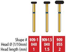 COLTENE Alpen Swiss Diamond Round Wheel Bur #9091 & #90915