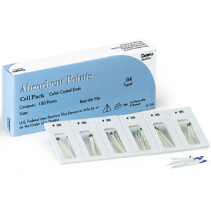 DENTSPLY Paper Points ISO Cell Pack Coarse 180/pk