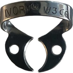 KULZER Ivory Wingless SS Clamp #W3 Molar Small Lowers each