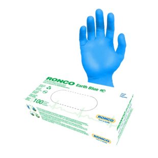 RONCO Earth Blue Biodegradable Nitrile Powder Free Gloves
