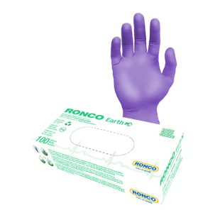 RONCO Earth Violet Biodegradable Nitrile Powder Free Gloves