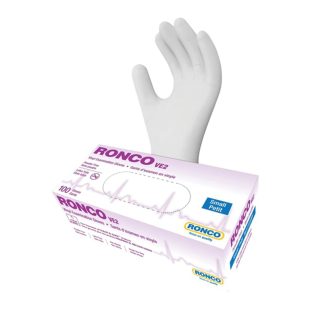 RONCO VE2 Clear Vinyl Exam Gloves