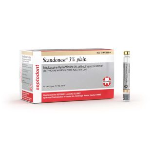 SEPTODONT Scandonest 3% Plain with Mepivacaine HCl 3% Injection USP 50/box
