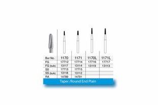 SSW Carbide Taper/Round End Plain Fissure Bur