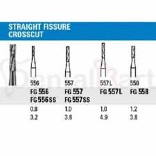 SSW Carbide Straight/Flat End Cross Cut Fissure Bur