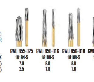 SSW Great White Ultra Crown and Bridge Round End Taper Bur