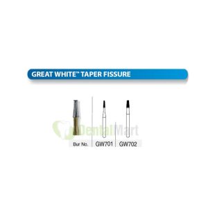 SSW Great White Gold Series Carbide Taper Fissure Bur