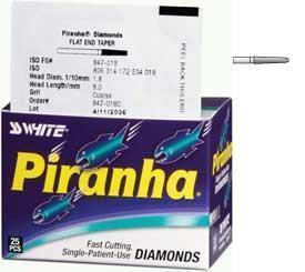 SSW Piranha 2X Single-Use Diamond Round End Taper Bur #856 - 020 Medium FG 5/pk