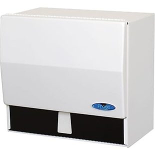 Universal White Frost Stainless Steel Combination Towel Dispenser 10 x 7 x 11 in