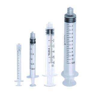 Syringe 1.2 cc Luer Lock Autoclavable 100/box