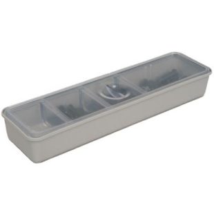 ZIRC Long Tub Cup with Cover Non Autoclavable 8.38 x 2.31 x 1.13 in Grey