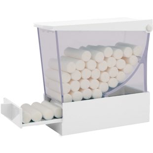 ZIRC Cotton Roll Dispenser White Non Autoclavable 4.19 x 2.06 x 4 in