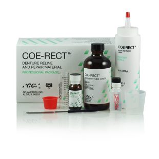 GC AMERICA Coe-Rect Denture Reline & Repair Material Professional Pack 6oz Powder & Liquid