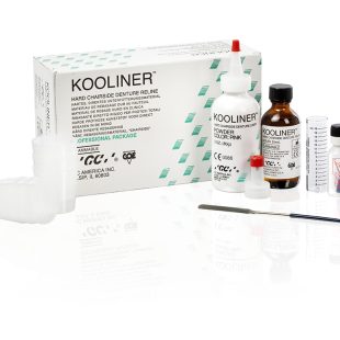 GC AMERICA Kooliner Hard Denture Reline Material Prof. Pack 3 oz Powder & 2 oz Liquid
