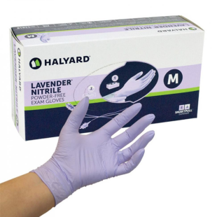 HALYARD LAVENDER Nitrile Powder Free Exam Gloves