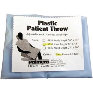 Plastic Waist Length Patient Throw Reusable Waterproof Blue 27 x 30 in each
