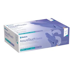 MEDICOM AssureTouch Basics Nitrile Exam Blue Gloves
