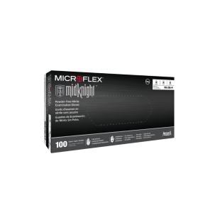 MICROFLEX Midknight MK-296 Nitrile Black Exam Gloves
