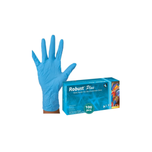 AURELIA Robust Plus Nitrile Blue Gloves 12" Long Cuff